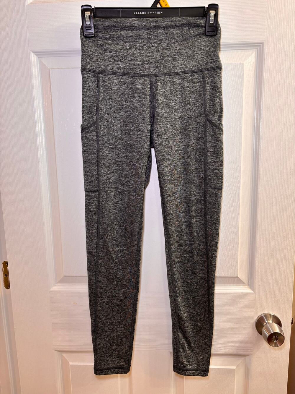 Aerie Women’s Small Short Gray High Rise Pocket Leggings Athletic Yoga Pants